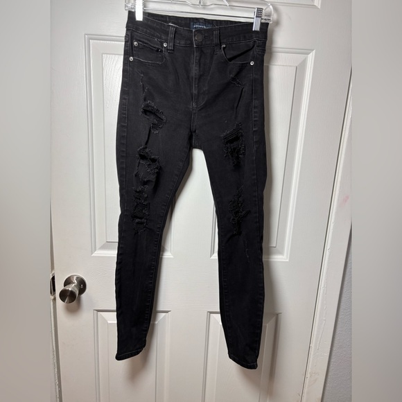 Aeropostal Black Wash high rise Jegging Size 8 - Picture 5 of 7